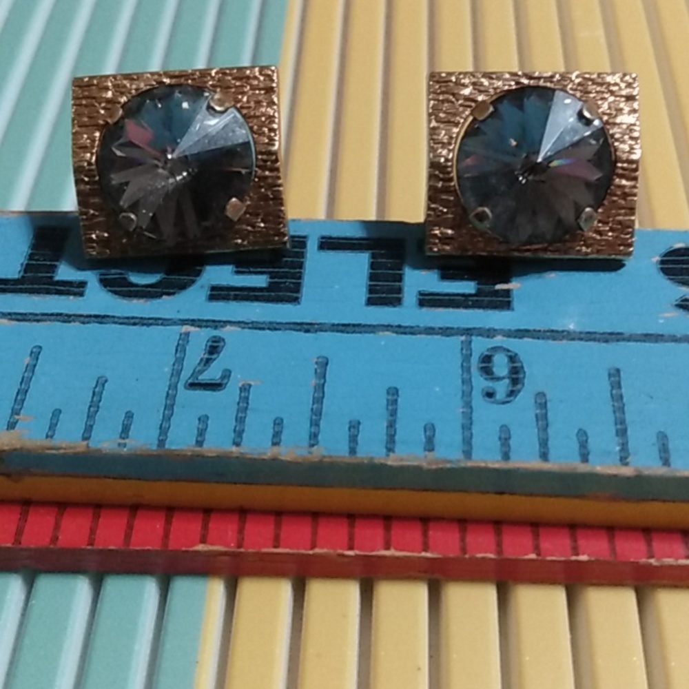 Vtg Mcm Mad Men Iridescent Gold Toned Cuff links